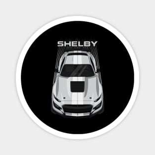 Ford Mustang Shelby GT500 2020-2021 - Silver - White Stripes Magnet